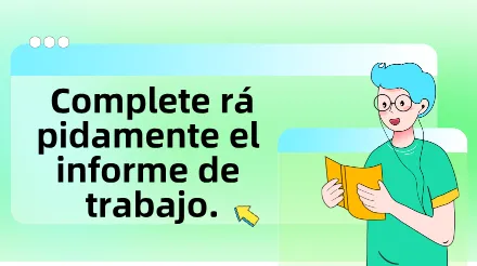 Dile adiós a las horas extras y a la redacción de informes: te ayudamos a completar rápidamente los informes de trabajo semanales y mensuales.