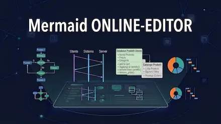 Editor online Mermaid - Genera con un clic, dalla sintassi Mermaid, diagrammi di flusso, diagrammi di sequenza e diagrammi delle classi, più altri 21 tipi di grafici