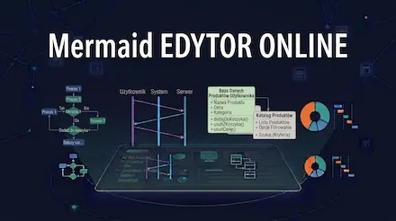 Edytor online Mermaid – jednym kliknięciem generuj schemat blokowy, diagram sekwencji i diagram klas na podstawie składni Mermaid oraz łącznie 21 typów diagramów