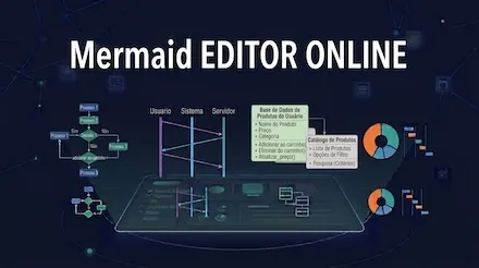 Editor online Mermaid - Gere com a sintaxe Mermaid, em um clique, fluxogramas, diagramas de sequência e diagramas de classes e outros 21 tipos de gráficos